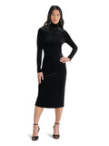 Skyler Velvet Dress in Black