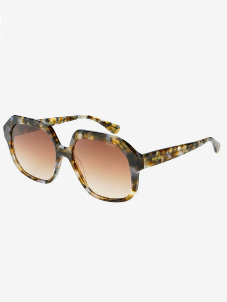 Stella Octagonal Sunglasses in Grey Tortoise