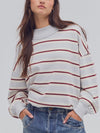 Palm Springs Striped Pullover in Washed Blue Combo