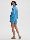 Hawley Half Zip Sweat in Azure Blue