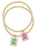 Pair of Dragons Mahj Bracelet Set