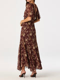 Aria Dress in Rust Floral