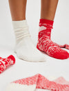 Nordic Knit Sock Pack in Red Combo