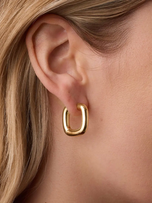 Charlie Hoops in Gold