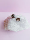 Repurposed Brown Flower Stud