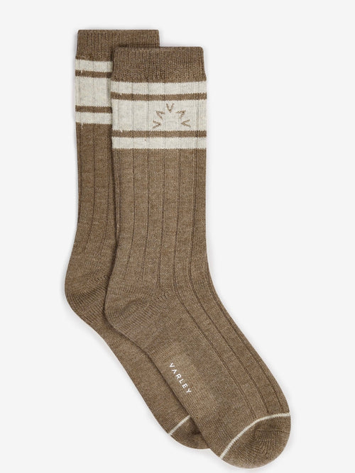 Malissa Plush Wide Rib Sock in Mink Taupe Marl