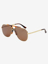 Logan Aviator Sunnies in Dark Brown