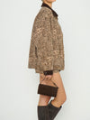 Carter Bomber Jacket in Mod Leopard Denim