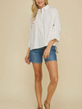 She's A Staple Button Down in White