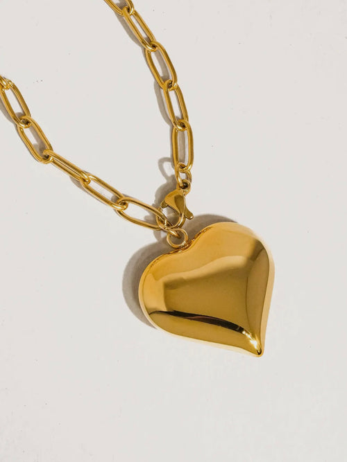 Paris Large Heart Chain Necklace