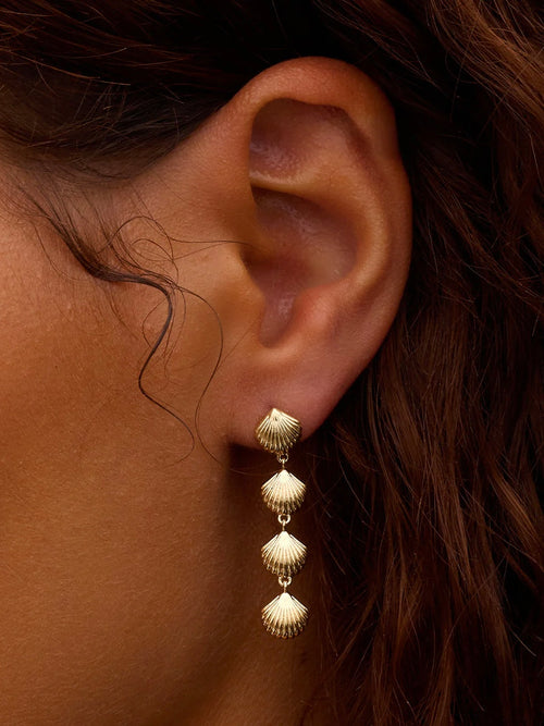Scallop Mini Drop Earrings
