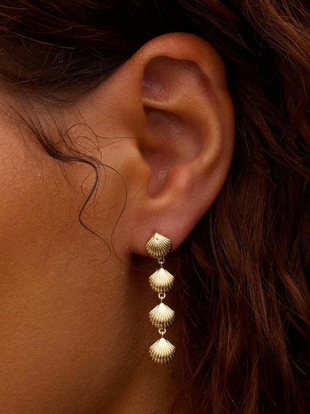 Scallop Mini Drop Earrings
