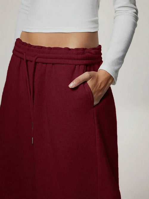 You Want A Fleece Of Me Sweatpants in Red