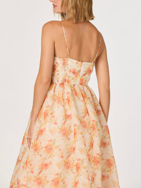 Janna Dress in Orange Floral