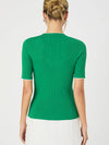 Mozza Short Sleeve Jumper in Green