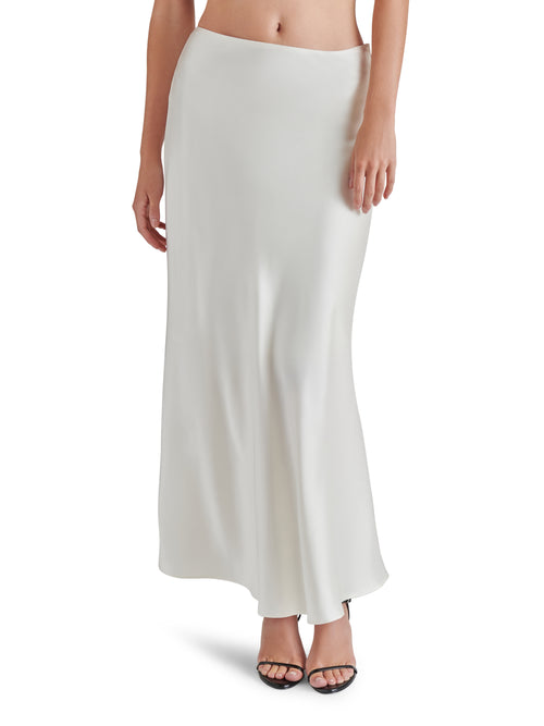 Jeannie Satin Maxi Skirt in Whisper