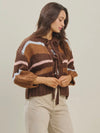 Coco Stripe Cardi in Brown