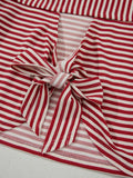 Back Story Stripe Tee in Red