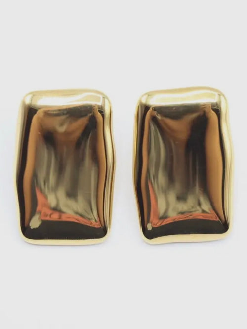 Dory Chunky Rectangle Stud Earrings