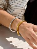 Mathieu Sculptural Bangle Bracelet in Silver