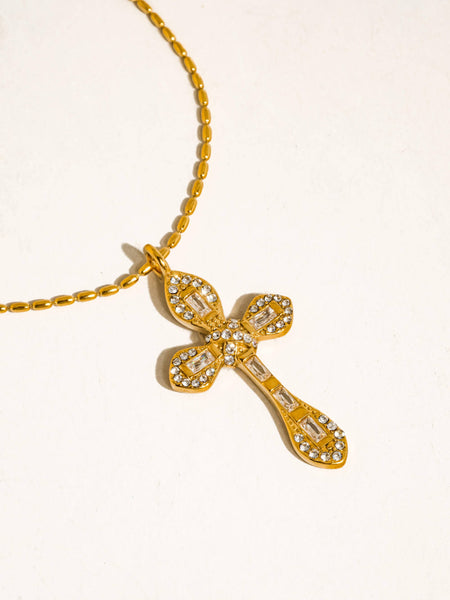 Axelle CZ Cross Necklace