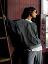 Oversized Ziggy Sweatshirt in Dark Heather Grey