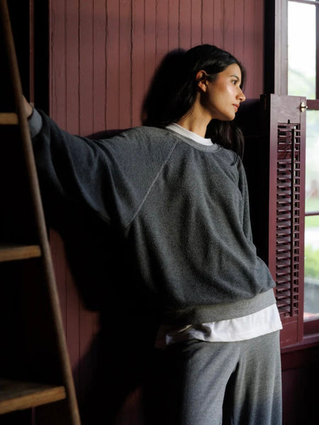Oversized Ziggy Sweatshirt in Dark Heather Grey