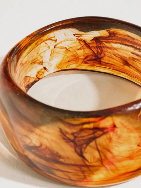 Caelia Resin Bangle in Brown