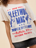 Fleetwood Mac Live in Concert Off The Shoulder Tee in Dirty White