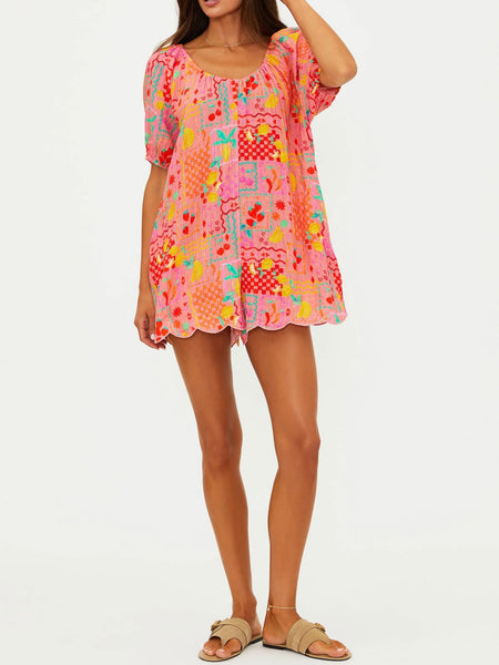 Ruffles At The Resort Button Up in Pink