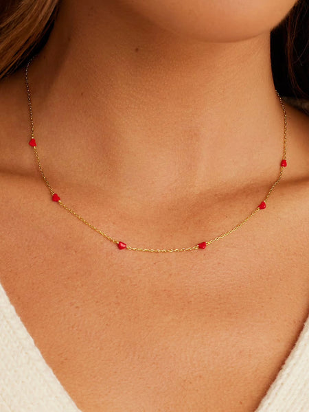 Amour Necklace in Red