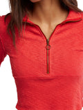 Midnight 1/2 Zip in High Risk Red