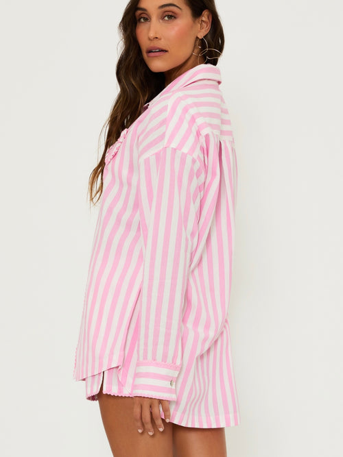 Cassidy Top in Prism Pink Stripe