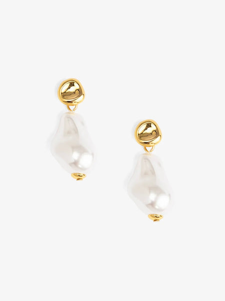 Small Baroque Pearl Drop Earrings