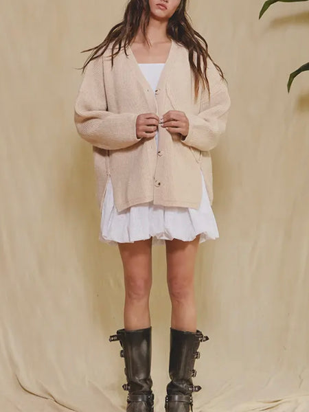Latte Loving Cardi in Taupe
