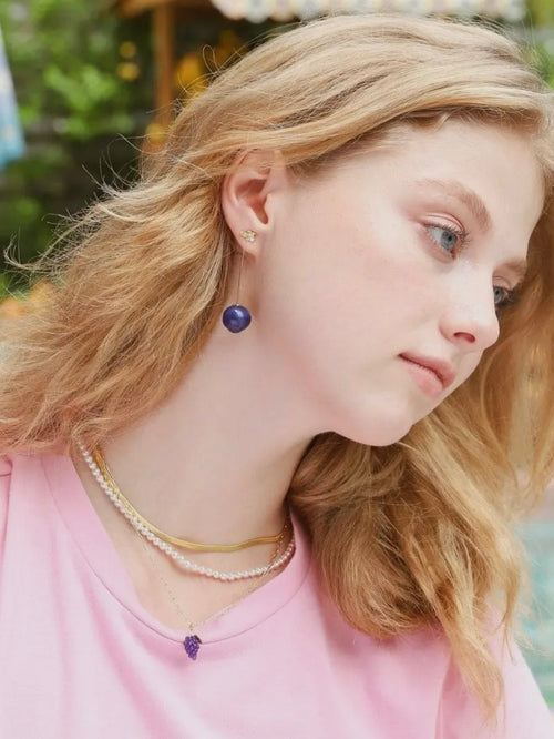 Blueberry Threader Earrings