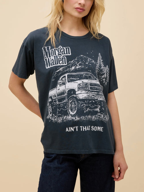 Morgan Wallen Ain't That Some Merch Tee in Vintage Black
