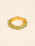 Esma Floral Enamel Band Ring