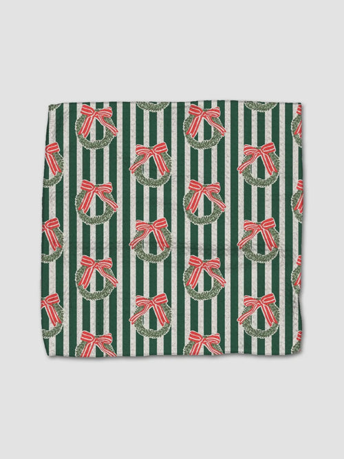 Green Wreaths Dishcloth Set