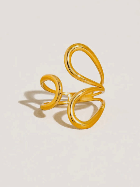 Parvella Abstract Swirl Ring