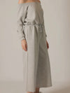 Hudson Off Shoulder Jumpsuit in Heather Grey