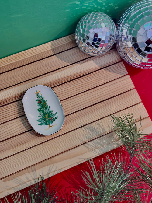 Gold Edge Mini Dish in Tree