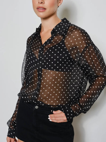Doting On You Blouse in Black