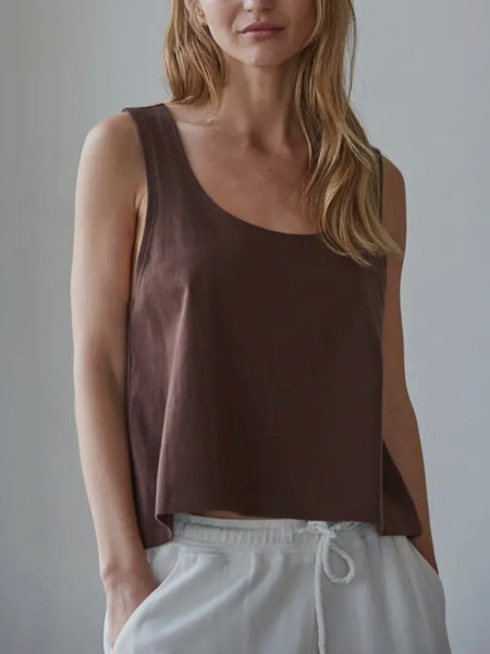 Storybook Embroidered Tank in Natural
