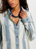 Crossroads Stripe Shirt in Indigo Combo