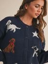 In the Doghouse Cardigan in Navy