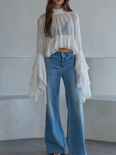 Clear As Day Blouse in Cream