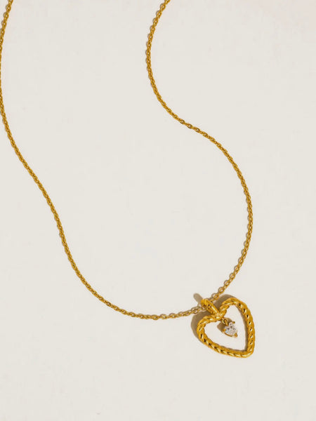 Freya CZ Heart Necklace