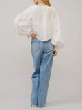 Ever Eyelet Blouse in Off White