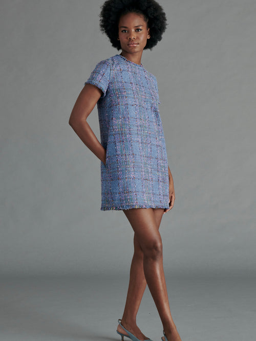 Ria Dress in Blue Multi